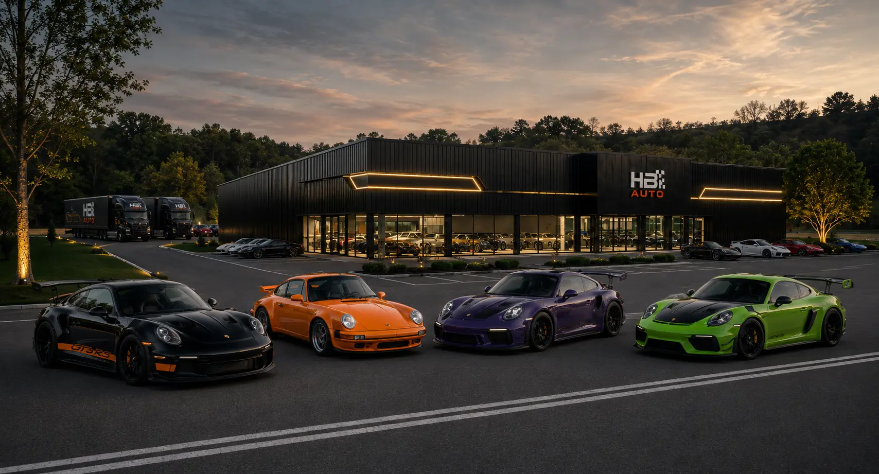 Porsche and exotic vehicles at HBi Auto